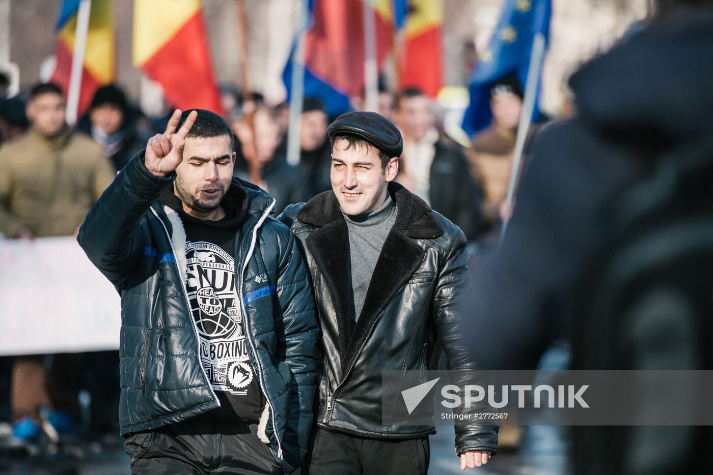 Opposition rally in Moldova