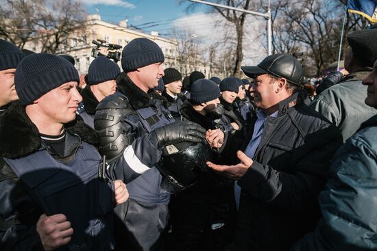 Opposition rally in Moldova