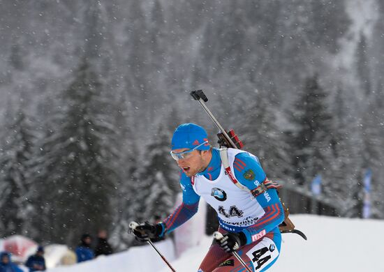Biathlon World Cup 5th leg. Men. Individual race