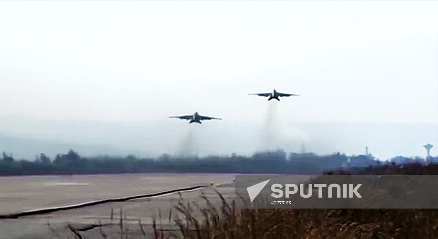 Russia's Su-25 and Syria's MiG-29 on combat flight mission from Hmeimim airbase
