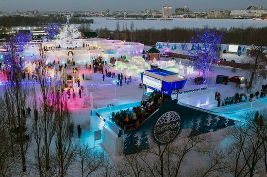 Ice town "Belovodye" in Omsk