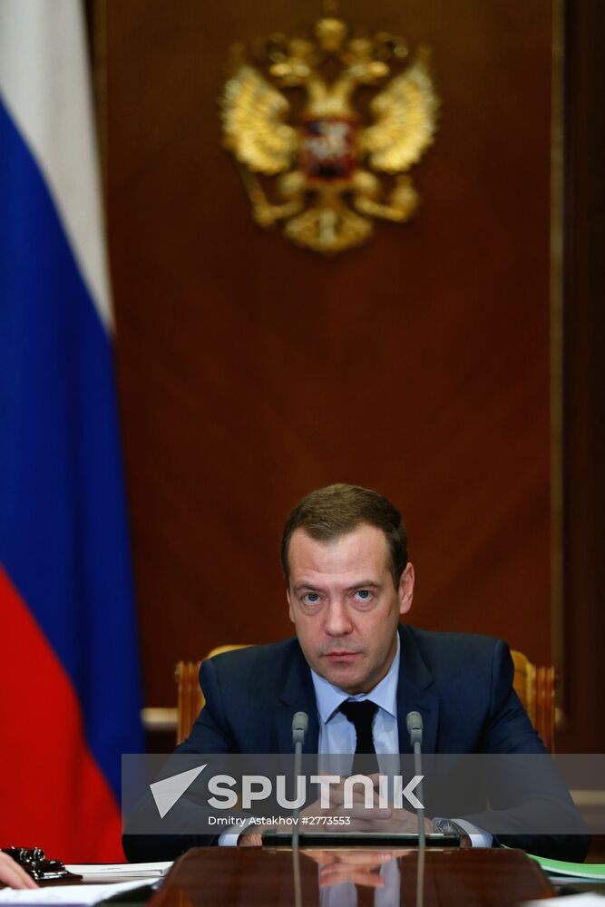Prime Minister Dmitry Medvedev chairs meeting on economic and financial issues