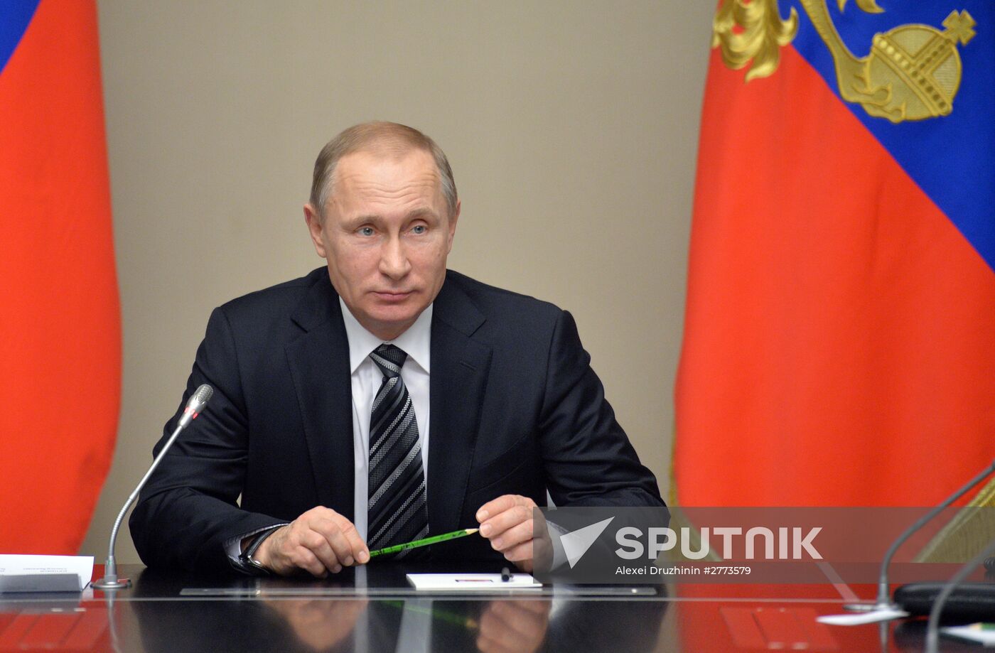 President Vladimir Putin chairs Russia's Security Council meeting