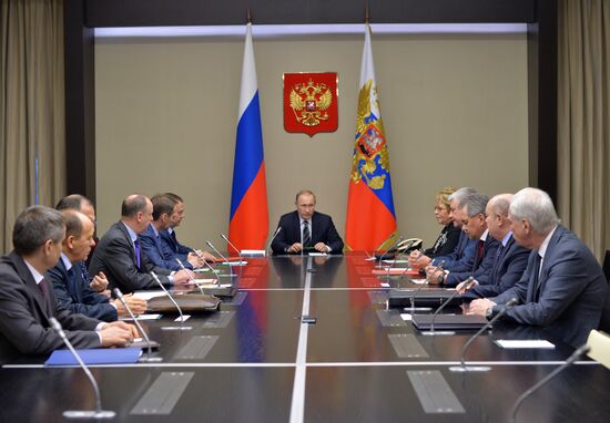 President Vladimir Putin chairs Russia's Security Council meeting