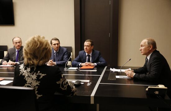 President Vladimir Putin chairs Russia's Security Council meeting