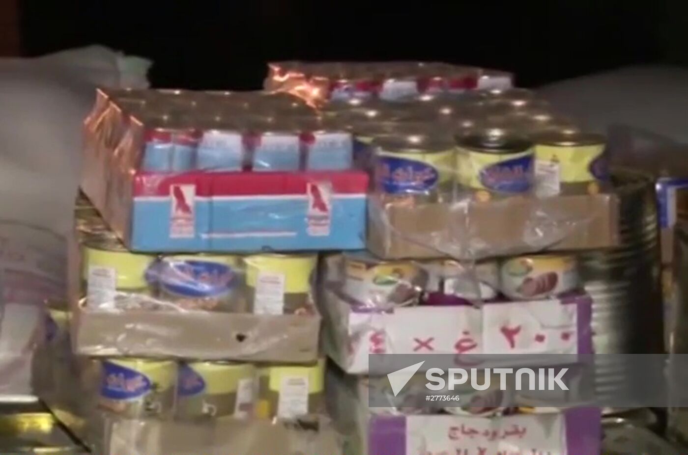 Loading humanitarian cargo for Deir ez-Zor
