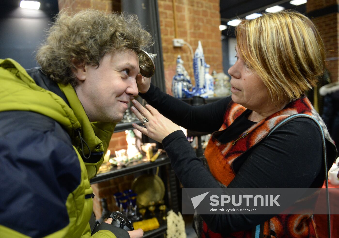 Winter flea market at Museum of Moscow