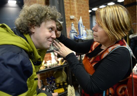 Winter flea market at Museum of Moscow