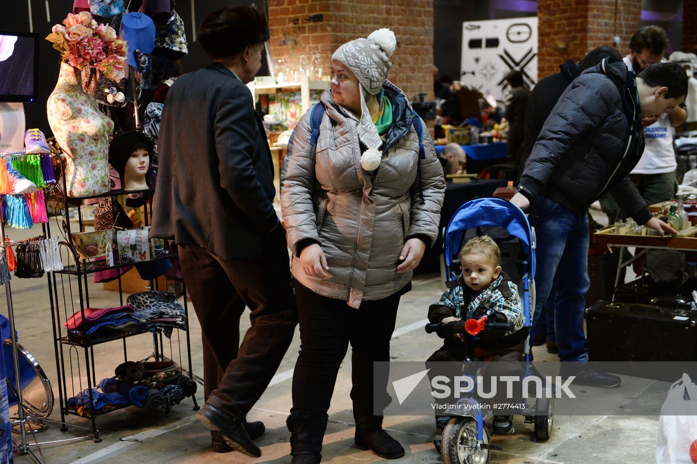 Winter flea market at Museum of Moscow
