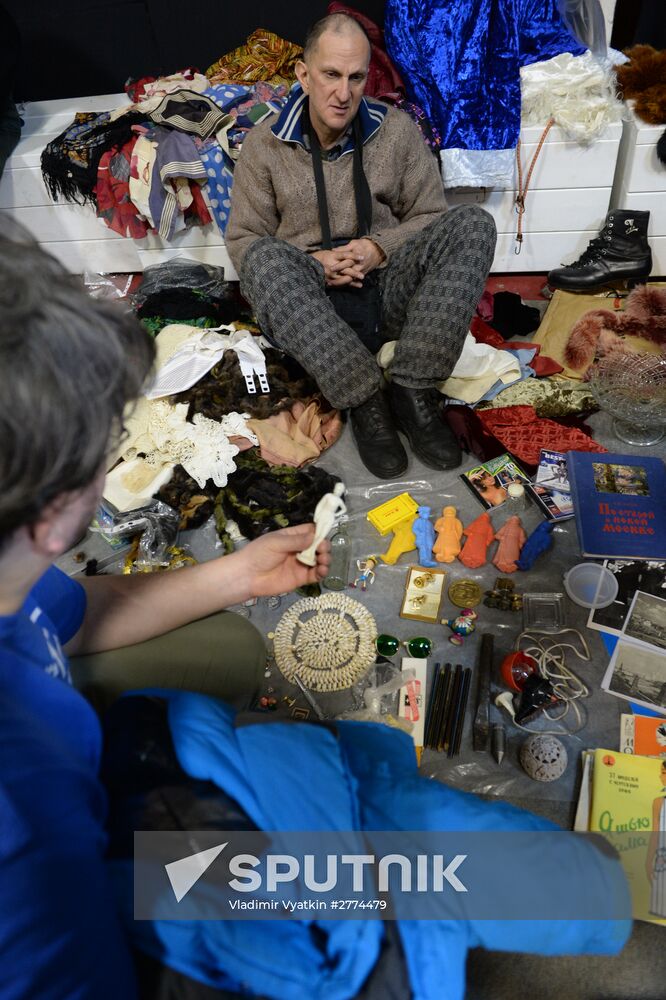 Winter flea market at Museum of Moscow