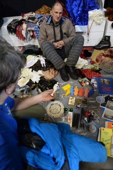 Winter flea market at Museum of Moscow