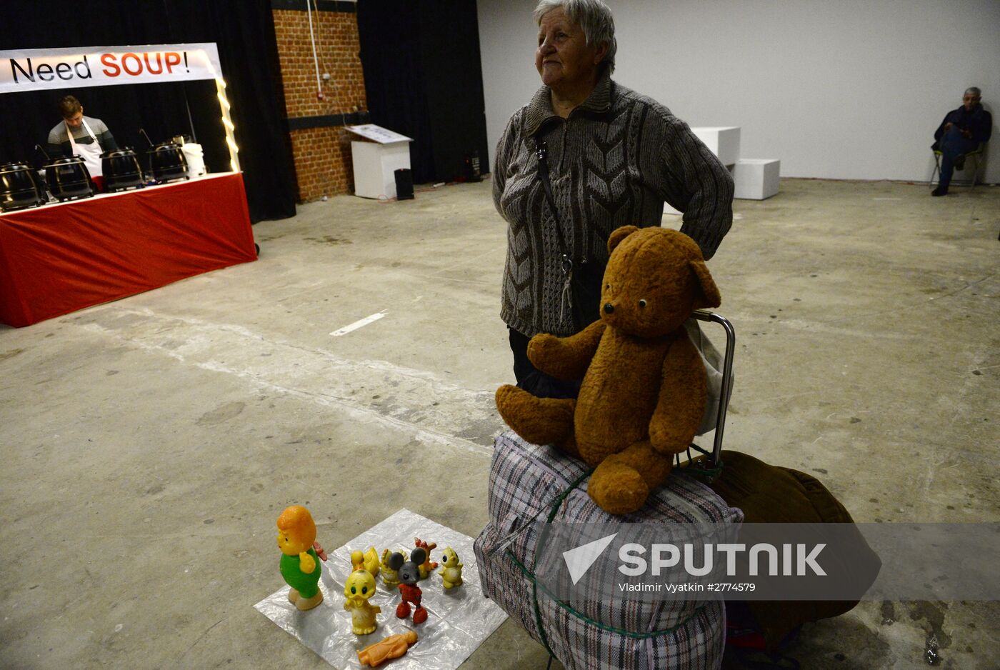 Winter flea market at Museum of Moscow