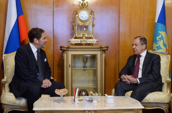 Russian Foreign Minister Sergei Lavrov meets with BSEC Secretary General Michael Christidis