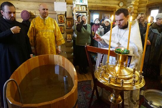 Getting ready for Theophany celebration