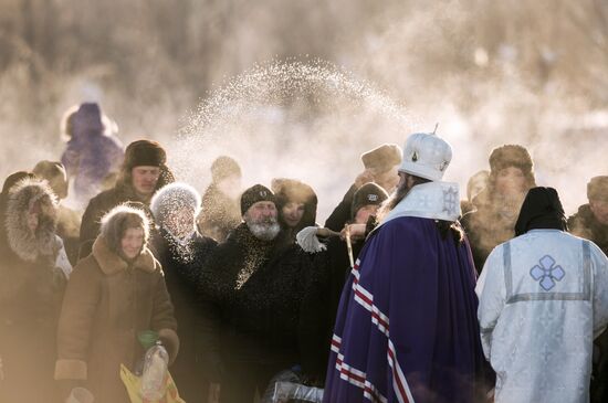 Epiphany celebrated in Russian regions