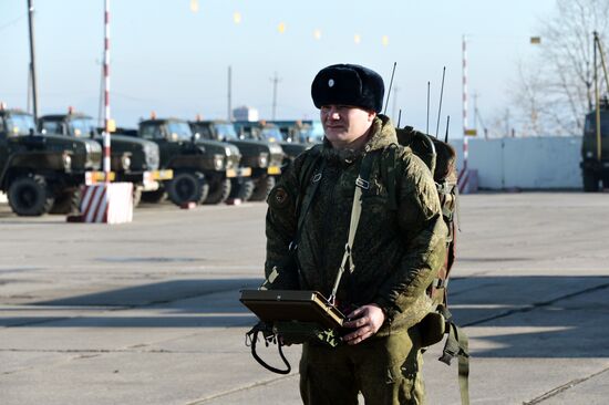 Combat engineer units exercise in Russian cities