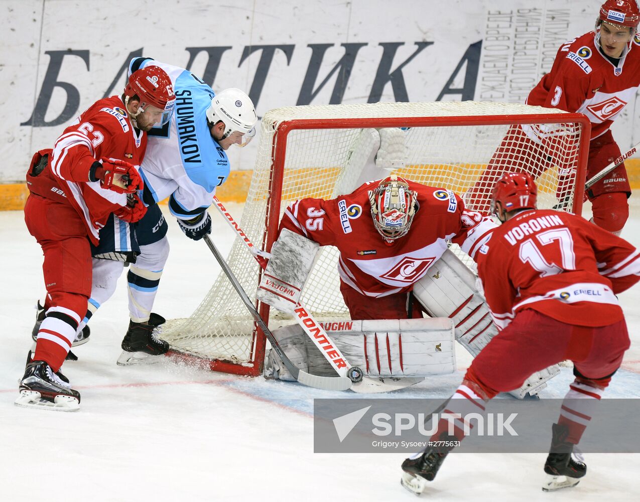 Hockey. KHL. Spartak vs Sibir
