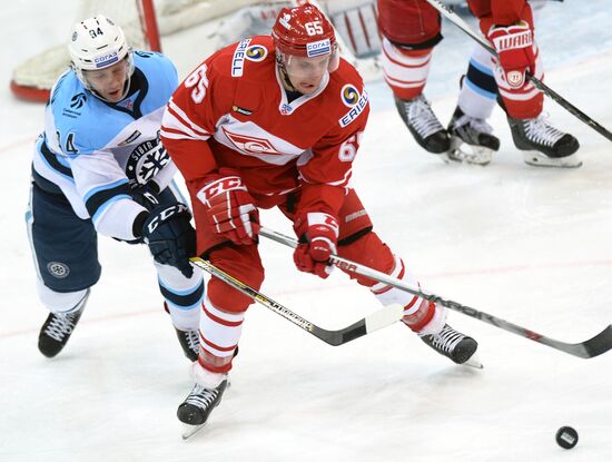 Hockey. KHL. Spartak vs Sibir