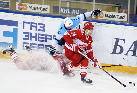 Hockey. KHL. Spartak vs Sibir