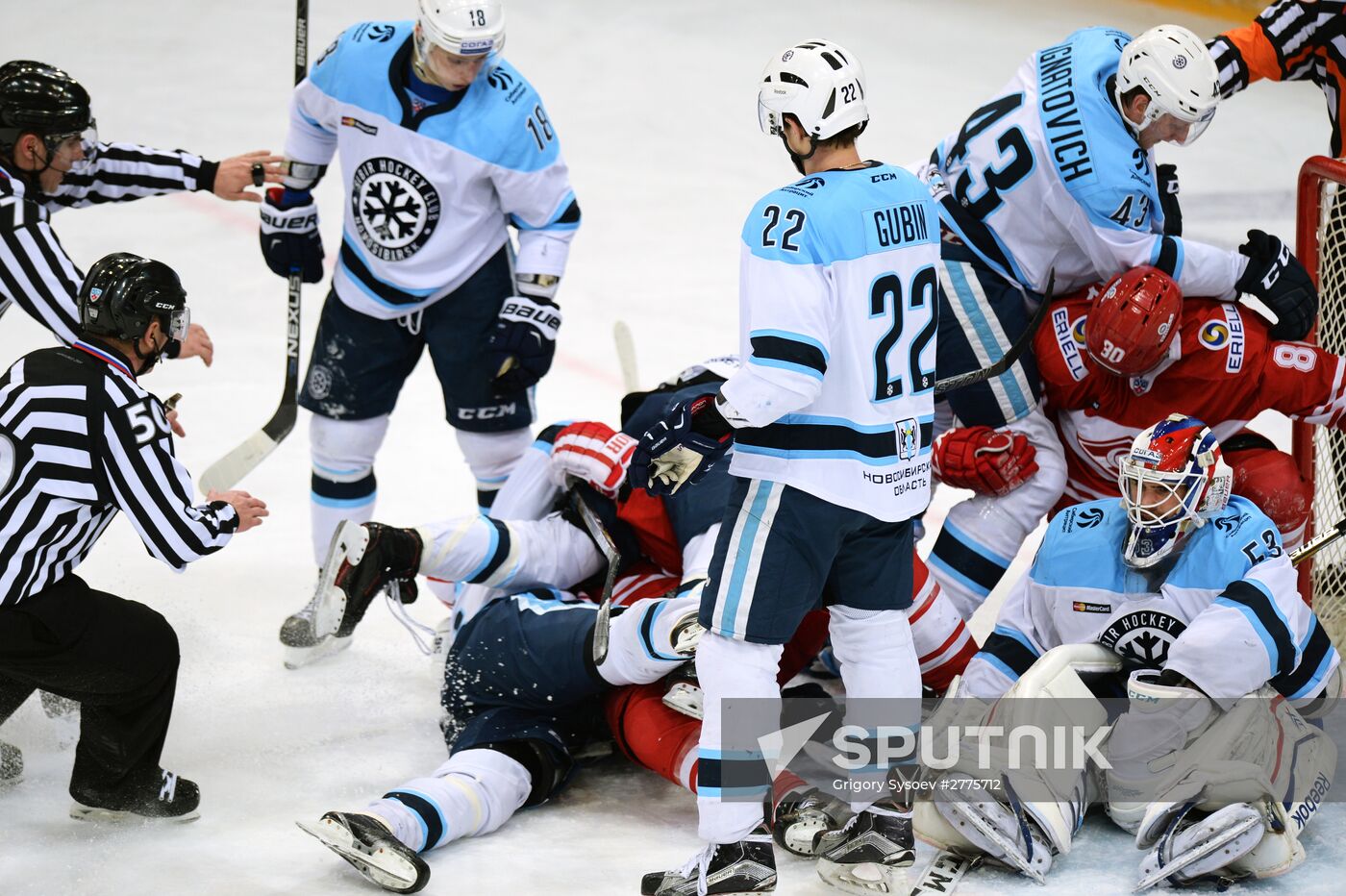 Hockey. KHL. Spartak vs Sibir