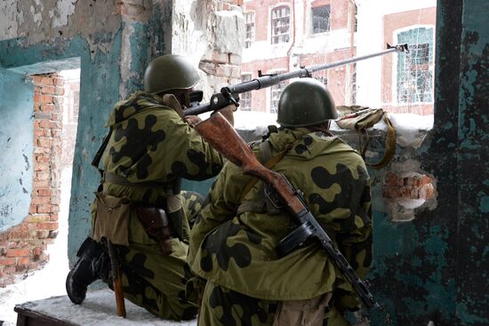 Russian Engineering Corps' stormtroopers during drills