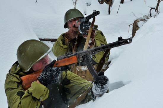 Russian Engineering Corps' stormtroopers during drills