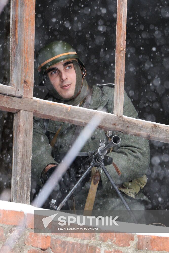 Russian Engineering Corps' stormtroopers during drills