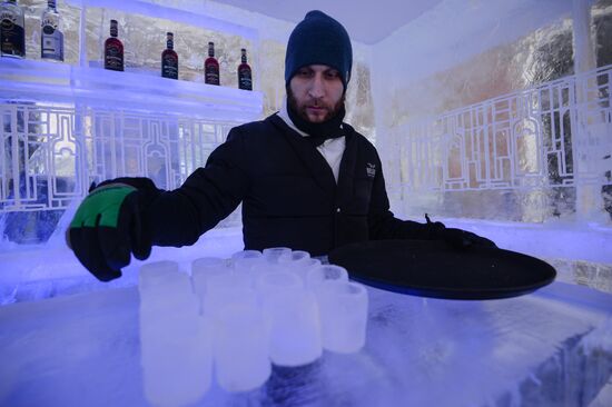 Twiggy ice bar in Novosibirsk