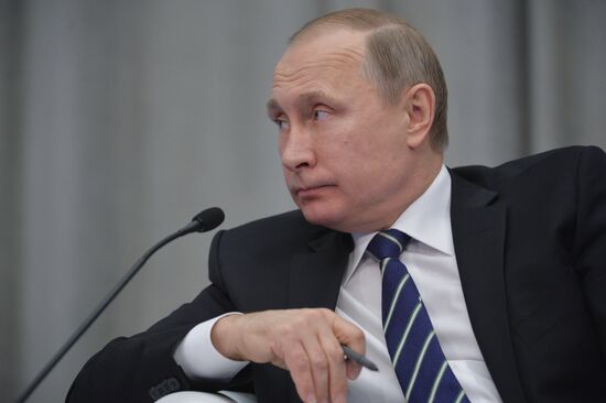 President Vladimir Putin attends 'Are Small Businesses a National Idea?' national forum