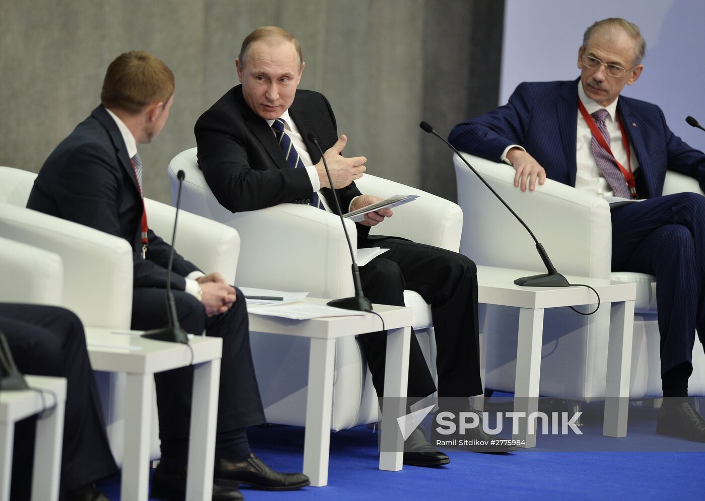 President Vladimir Putin attends "Are Small Businesses a National Idea?" national forum