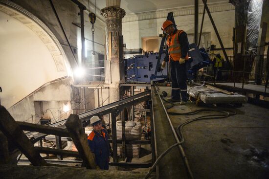 Renovation of entrance hall of Moscow Metro's Prospekt Mira station
