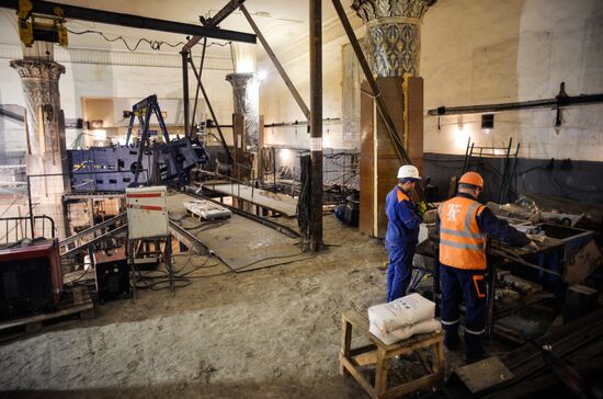 Renovation of entrance hall of Moscow Metro's Prospekt Mira station