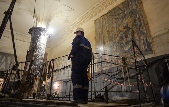 Renovation of entrance hall of Moscow Metro's Prospekt Mira station