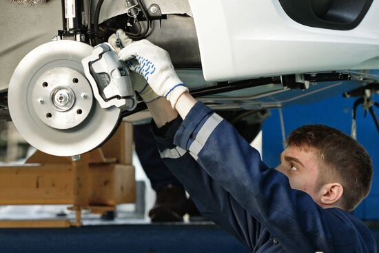 Assembling Lada Granta cars in Chechnya