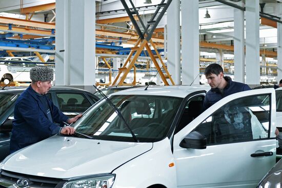 Assembling Lada Granta cars in Chechnya