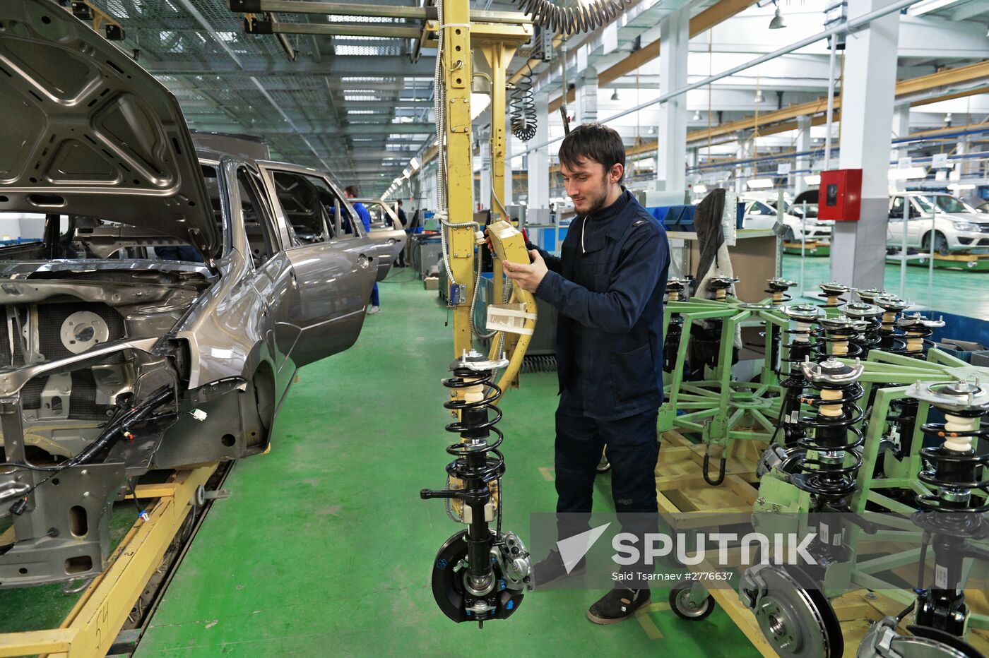 Assembling Lada Granta cars in Chechnya