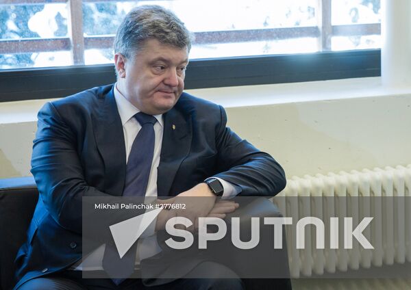 Ukraine's President Poroshenko meets with IMF Head Christine Lagarde