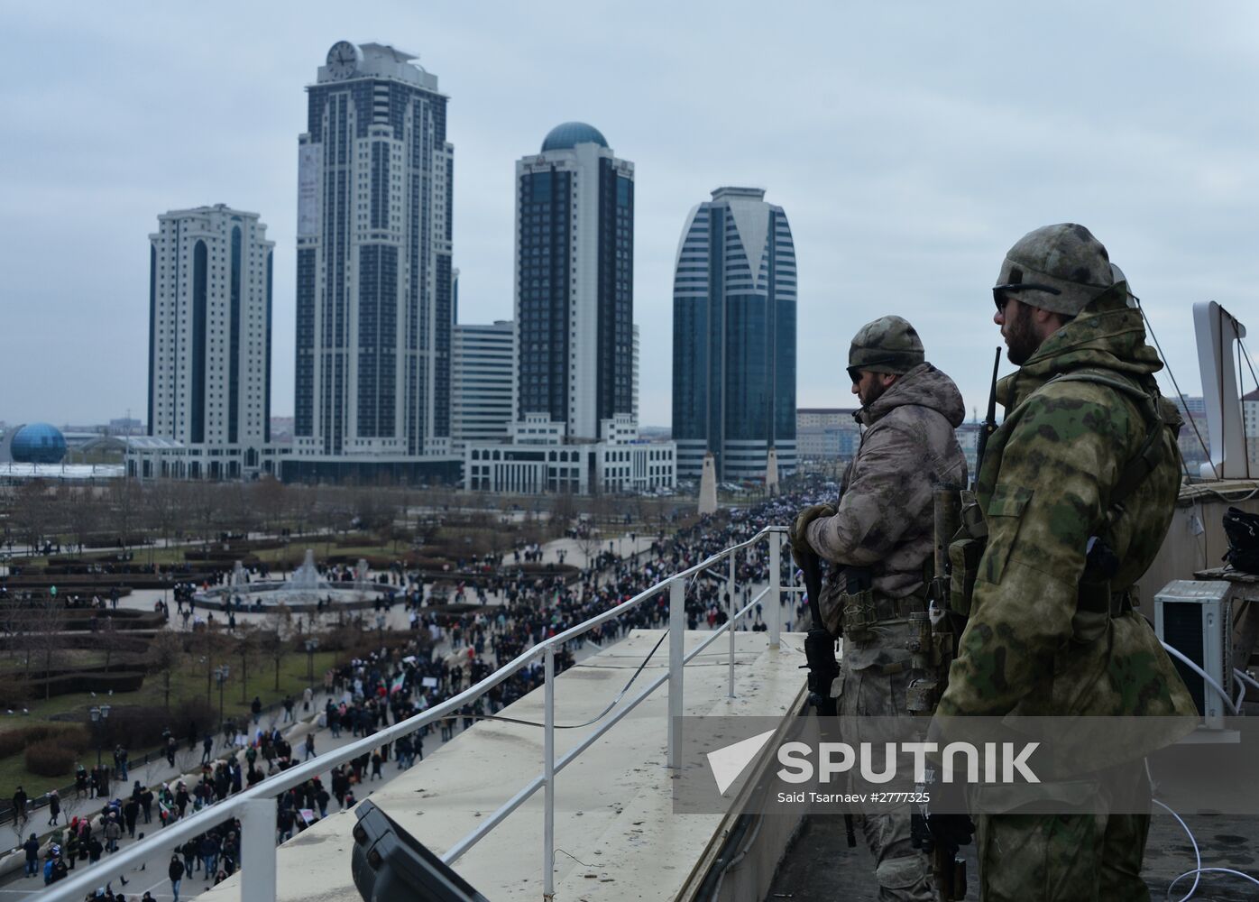Rally in support of Ramzan Kadyrov in Grozny