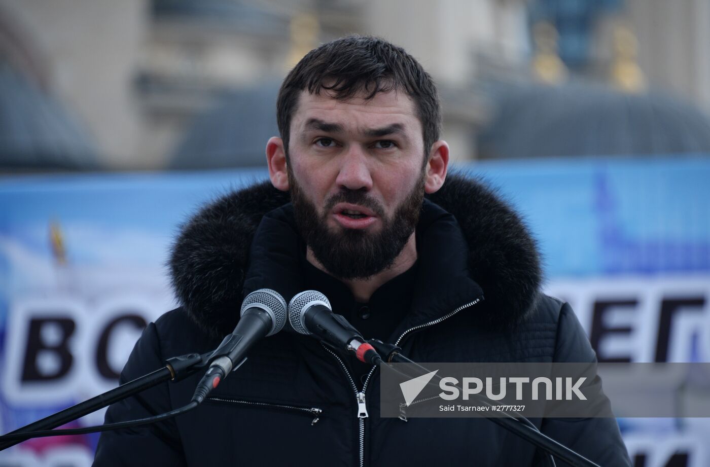 Rally in support of Ramzan Kadyrov in Grozny
