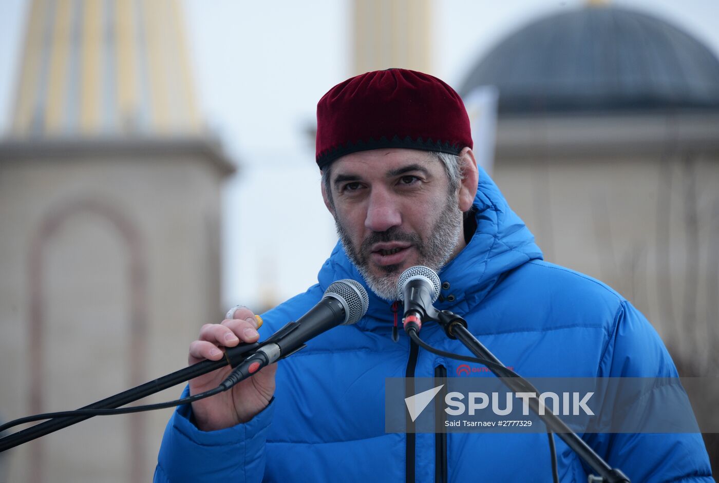 Rally in support of Ramzan Kadyrov in Grozny