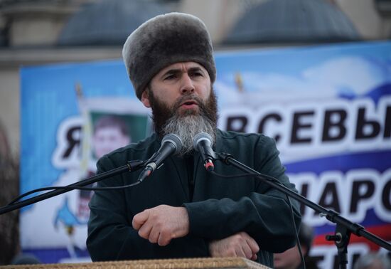 Rally in support of Ramzan Kadyrov in Grozny