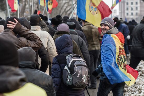 Protests by Moldovan opposition in Chisinau