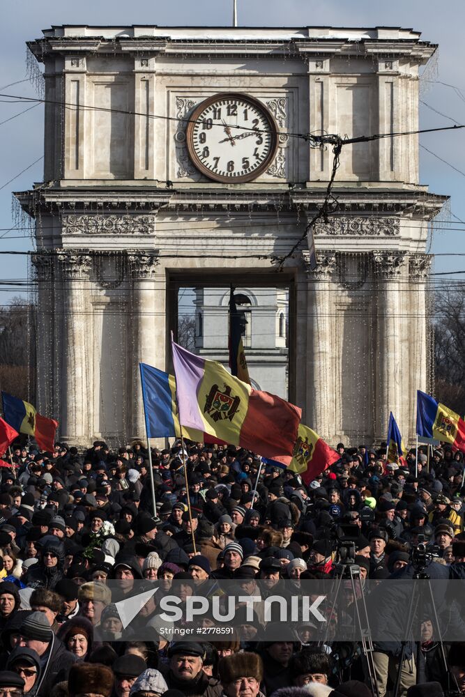 Protest rallies in Moldova