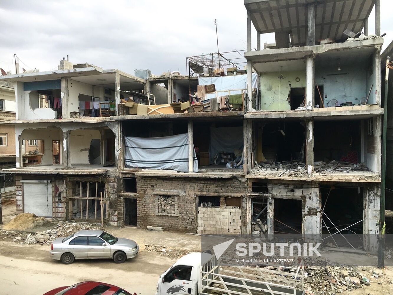 Destruction in Homs, Syria