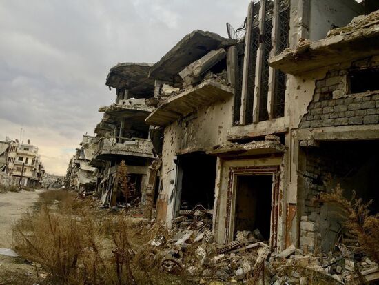 Destruction in Homs, Syria