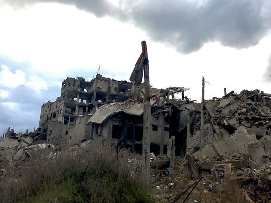Destruction in Homs, Syria