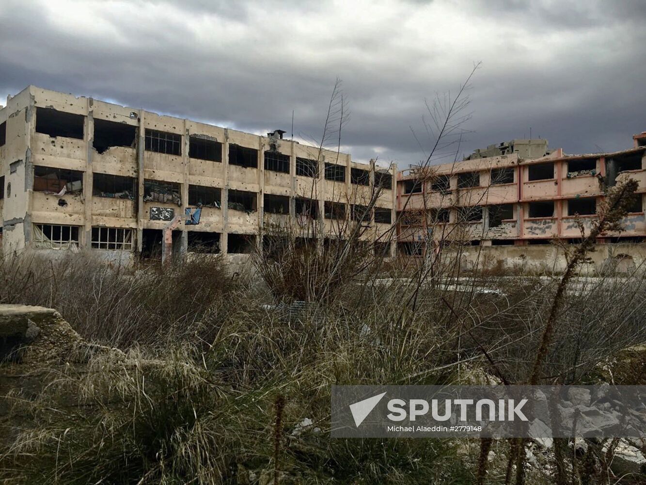 Destruction in Homs, Syria