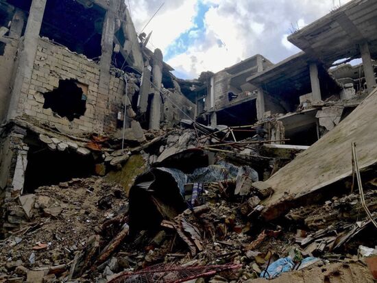 Destruction in Homs, Syria