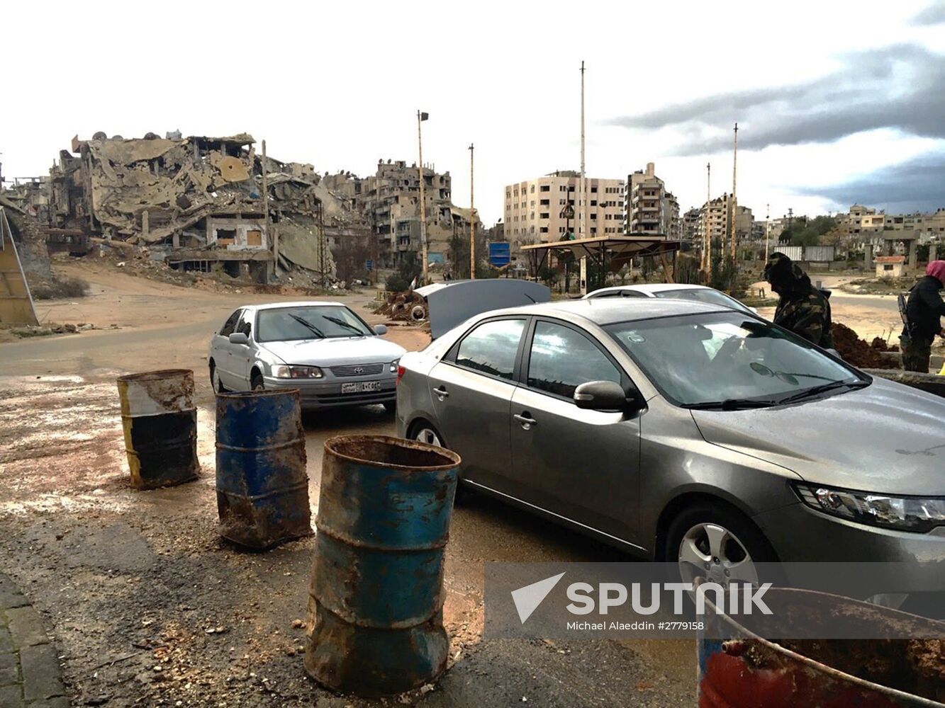 Destruction in Homs, Syria