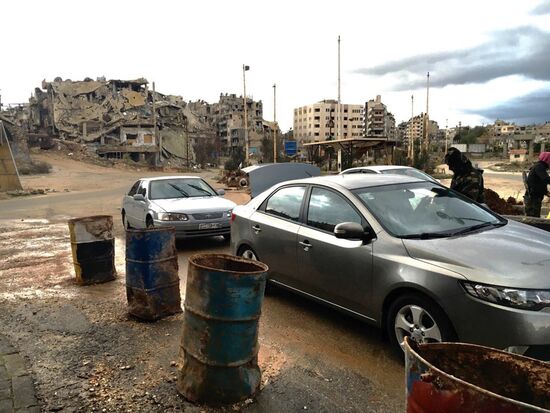 Destruction in Homs, Syria